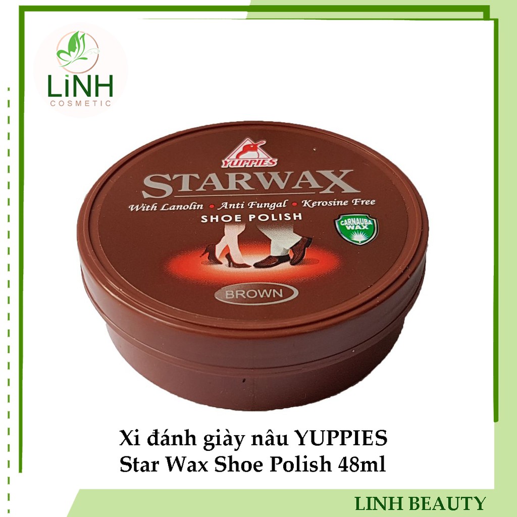 Xi đánh giày nâu YUPPIES Star Wax Shoe Polish 48ml - Brown (Malaysia)