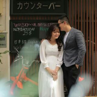 Maxi trắng tay dài