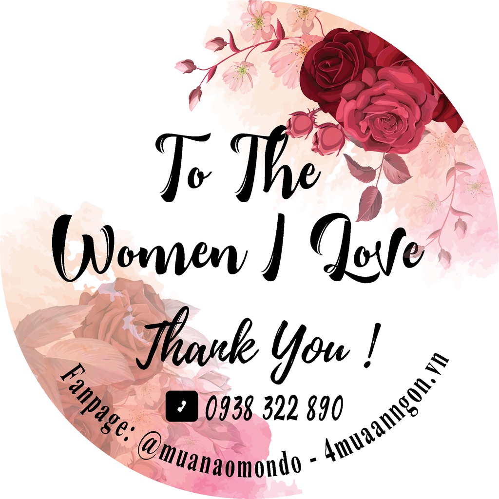 Combo 150 tem tròn 4cm ,miễn phí thiết kế theo yêu cầu