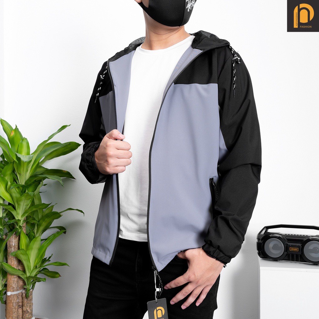 Áo Gió Nam Chống Nước Cao Cấp 2 Lớp Vải Tráng Bạc, Chống Nước, Chống Gió Hoàn Toàn