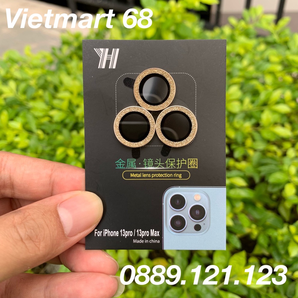 Bộ Vòng Bảo Vệ Camera iPhone Kim Tuyến Dành Cho iPhone 13, 13Mini, iPhone 13Pro, 13ProMax - Siêu Sang Chảnh &amp; Xịn Xò