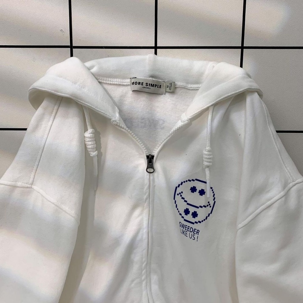 Áo Khoác Hoodie LIKE Phối Zip Vải Nỉ Bông Form Rộng Ulzzang Unisex | BigBuy360 - bigbuy360.vn