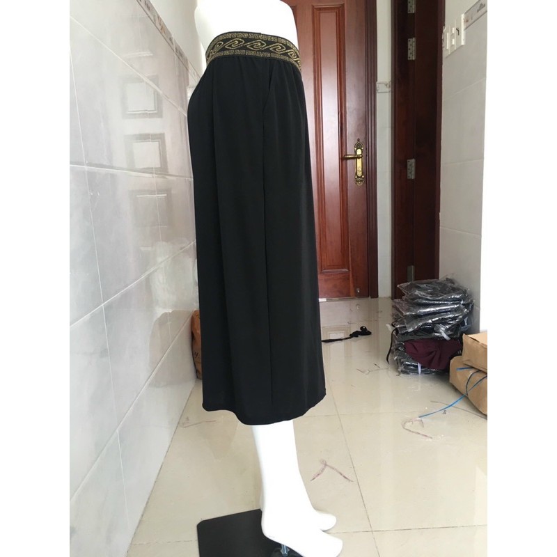 Quần thun lửng ống rộng trung niên