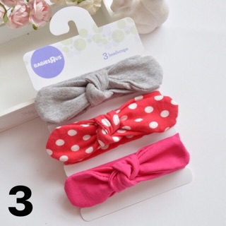 Set 3 turban thun bé gái