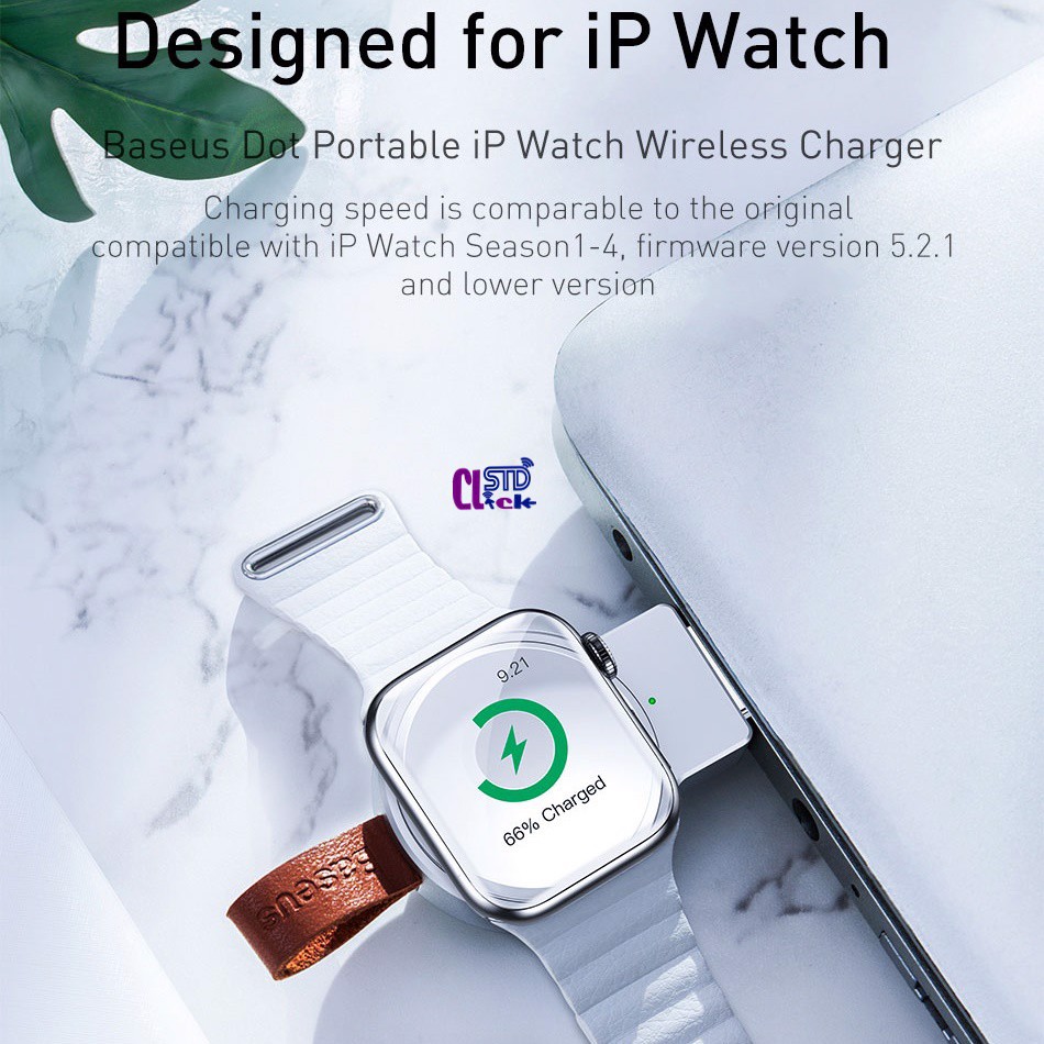 Bộ sạc không dây di động Baseus Dotter Wireless dành cho Apple Watch -Bảo hành 1 đổi 1 Giá rẻ nhất shopee 2020