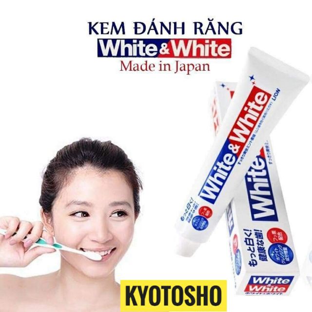 Kem Đánh Răng White &amp; White Lion Nhật Bản 150g