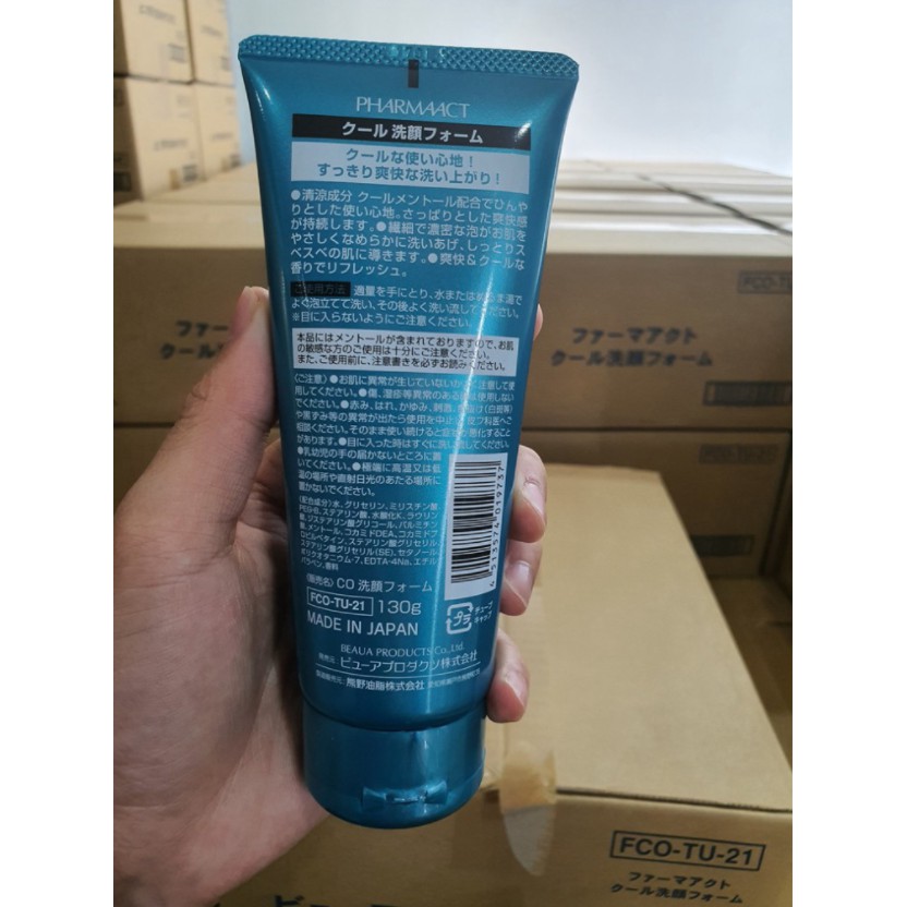 Sữa Rửa Mặt Cao Cấp Dành Cho Nam Da Dầu, Mụn PHARMAACT Cool Facial Foam