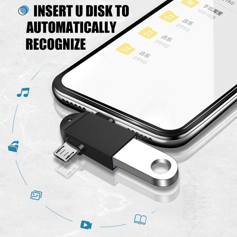 OTG USB 3.0 Type C Micro Android 2 Trong 1 Đa Năng, Đọc Truyền Dữ Liệu Data Tốc Độ Cao, Kết Nối Ngoại Vi Với Điện Thoại