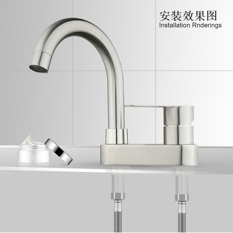 Vòi Nước 2 Lỗ Bằng Thép Không Gỉ 304 Thời Trang