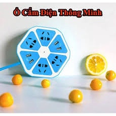 Ổ Điện Tròn Đa Năng CHỐNG GIẬT Có Cổng Sạc USB, Tự Động Ngắt Mạch Điện An Toàn (Màu Ngẫu Nhiên)