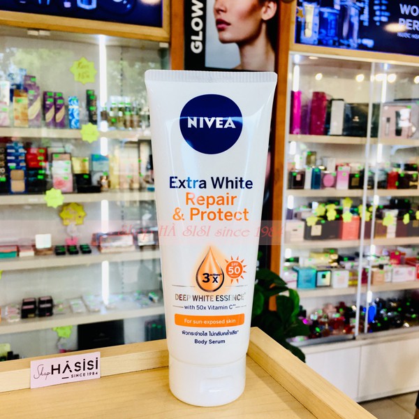 TINH CHẤT DƯỠNG THỂ NIVEA - Extra White Repair & Protect Serum SPF50 180ml