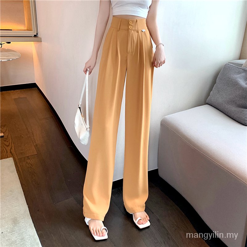 Quần Dài Lưng Cao Ống Rộng Phong Cách Hàn Quốc Cho Nữ | BigBuy360 - bigbuy360.vn