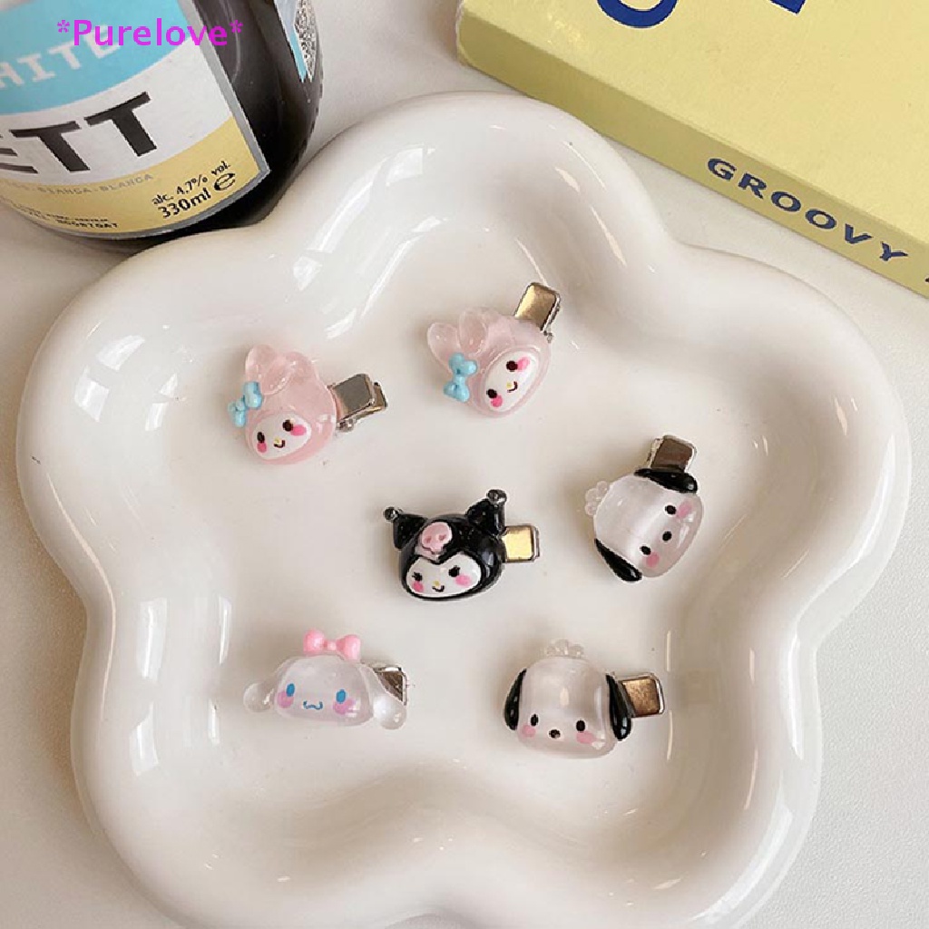 SANRIO Set 1 / 5 Kẹp Tóc Mini Hình Chú Chó Yugui Dễ Thương Cho Nữ Mới