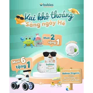 2b tặng quà bỉm BABIES OGANIC S66 dán M56 dán M54 quần l50 quần xl46 quần