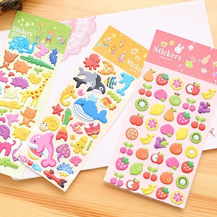 Sticker hình dán phồng 3D chủ đề hoạt hình đáng yêu ST48