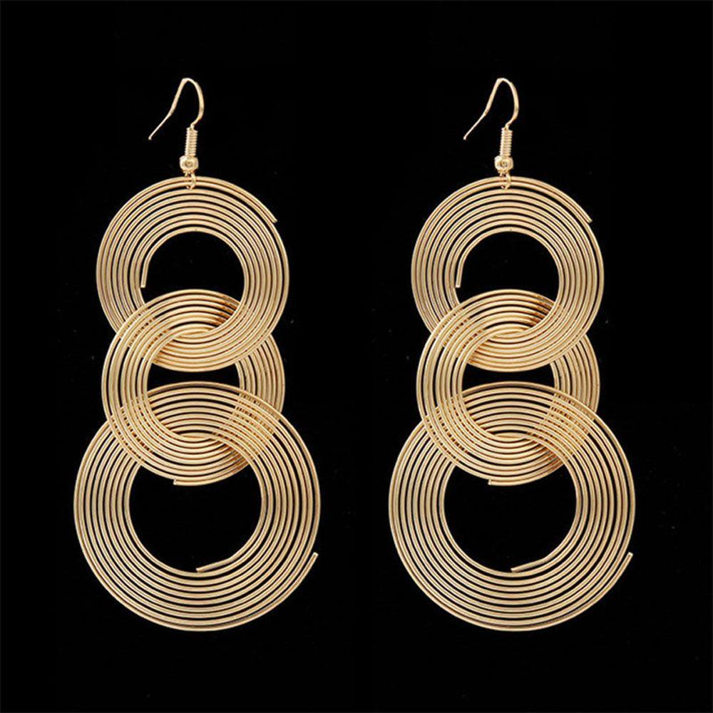 Hoa Tai Dáng Dài Phối Tua Rua Phong Cách Bohemian Thời Trang Cho Nữ