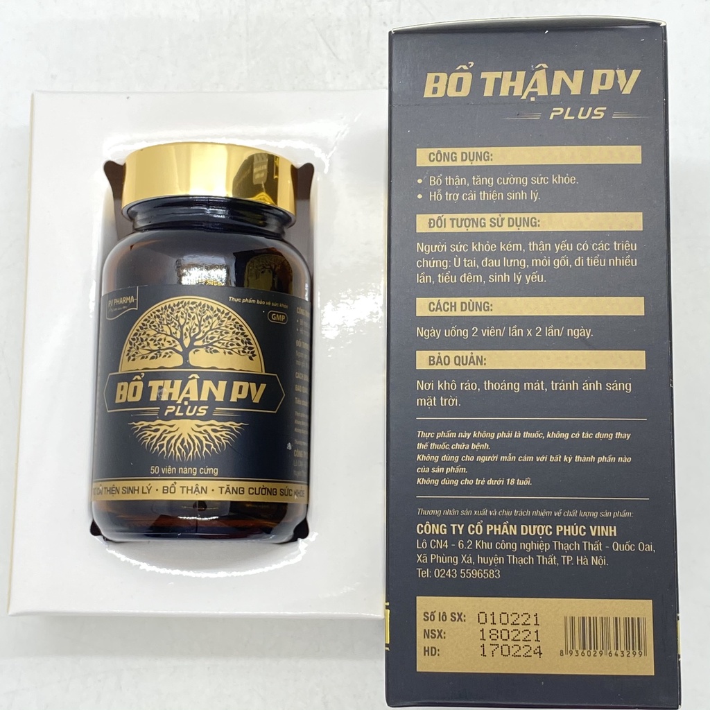 BỔ THẬN PV PLUS - Hỗ Trợ Cải Thiện Sinh Lý Nam - Lọ 50 viên