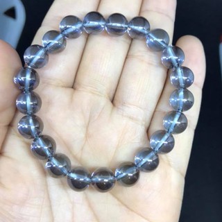 Vòng tay đá phong thủy 8ly- mầu khói