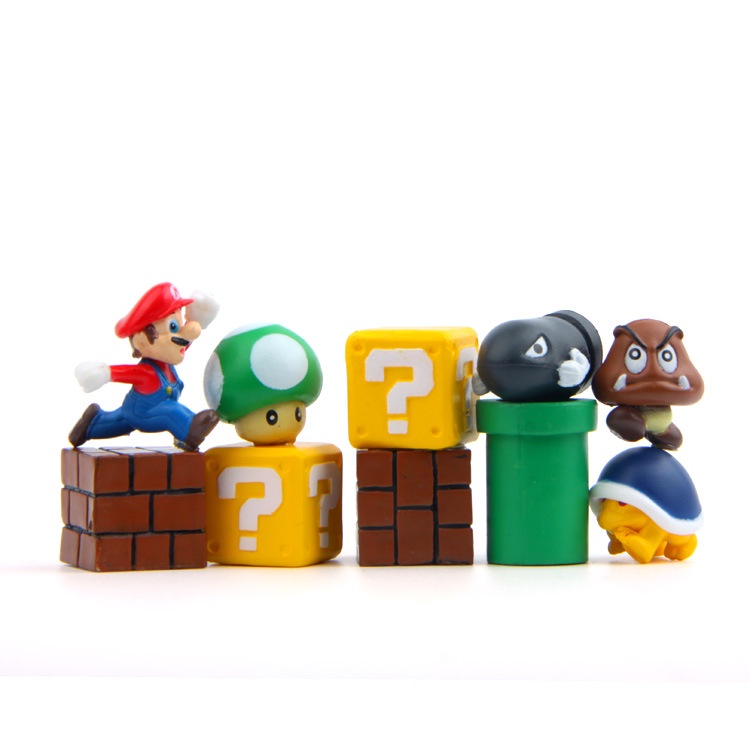 Set 10 Mô Hình Nhân Vật Game Super Mario Trang Trí Bể Cá