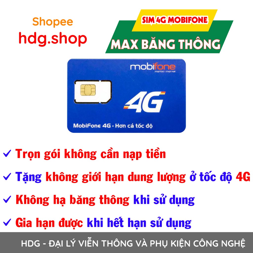 Sim 4g max băng thông Vpbank51 trọn gói không giới hạn dung lượng