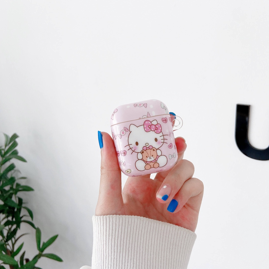 Vỏ Bảo Vệ Hộp Đựng Tai Nghe AirPods Pro/3gen/Airpods3 Pro2 Hình Hello Kitty Đáng Yêu