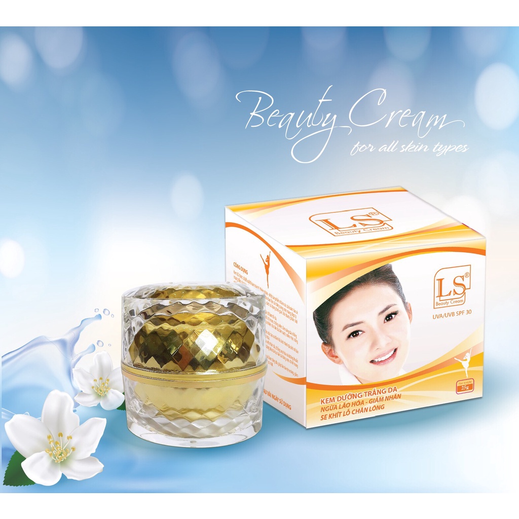 [Chính hãng] [Siêu Sale] Kem Dưỡng TRắng Da Ngừa Lão Hoá Giảm Nhăn Tái Tạo Da  LS  25g
