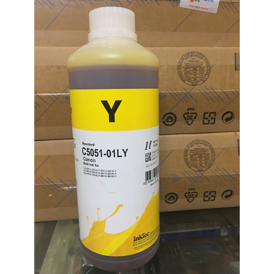 Mực in InkTec Hàn Quốc 1 Lít dùng cho tất cả máy in phun màu Canon - HP