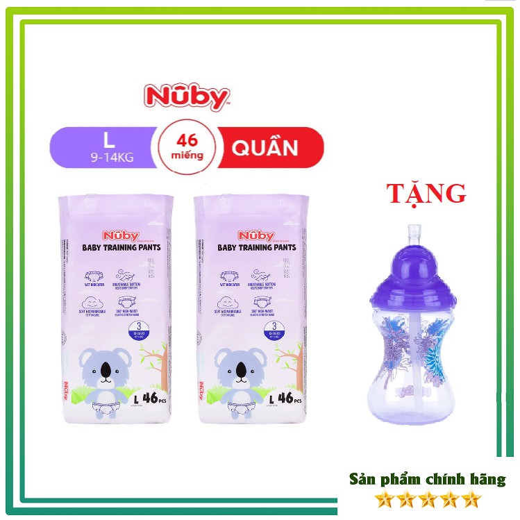 Bỉm Quần Nuby cao cấp SIÊU MỎNG 3mm cho bé đủ size M48/L46/XL44 AN TOÀN CHO DA BÉ