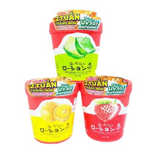 Body lotion dưỡng ẩm trắng​ da​ trái cây HASI WHITENING YOGURT