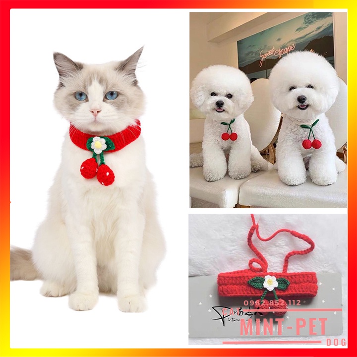 Vòng Đeo Cổ Kiểu Đan Len Siêu Đáng Yêu Cho Mèo và Thú Cưng #MintPet