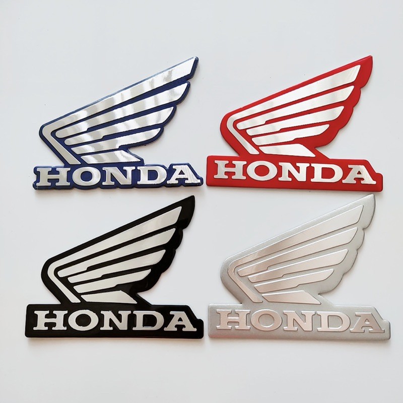 Tem decal nhôm hình cánh chim Honda dán trang trí xe máy, có 4 màu lựa chọn