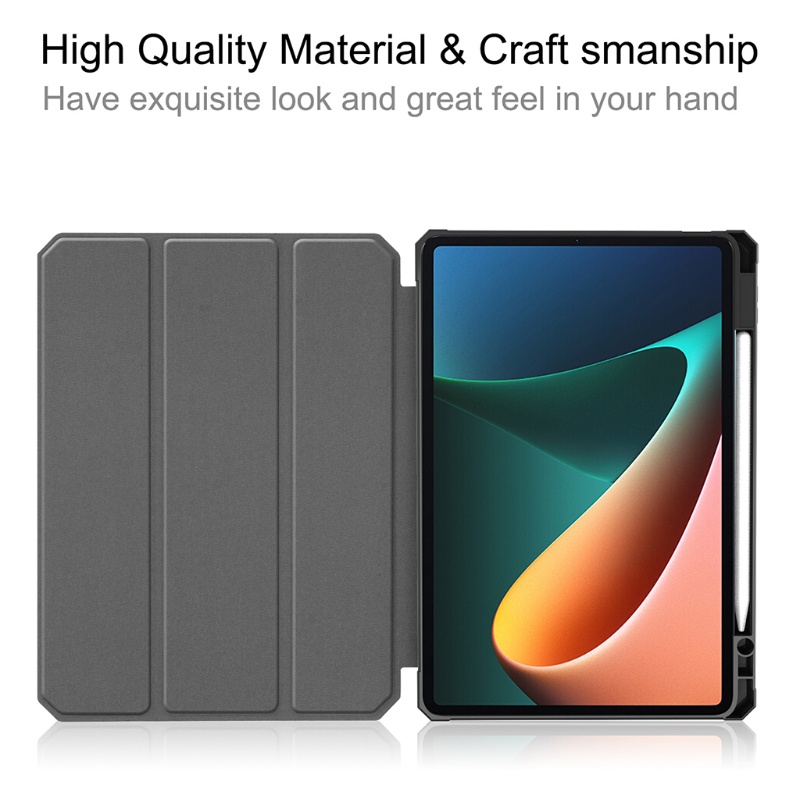 Bao Da Máy Tính Bảng TPU Mềm Có Ngăn Đựng Bút Cảm Ứng Tự Động Thức Ngủ Cho Ipad 5 5 Pro