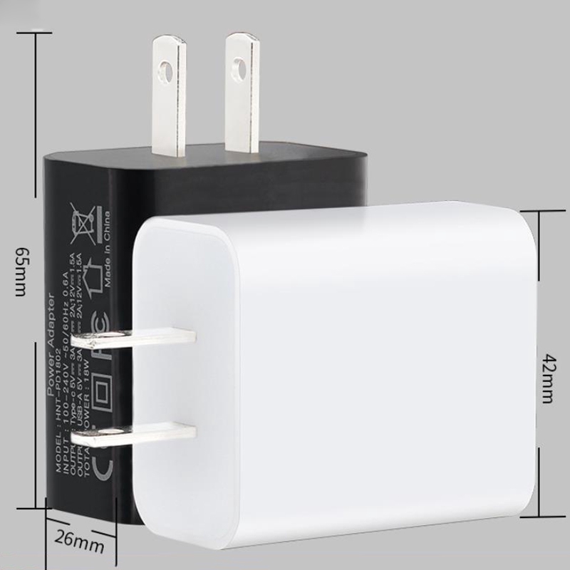 Fast charging power adapter for Apple Samsung Huawei 18W USB type-c phone tablet  bộ sạc chuyển đổi điện