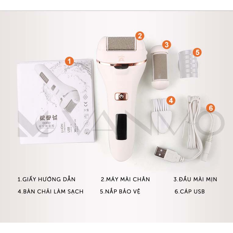 Máy Mài Tế Bào Chết Gót Chân Jinding 506R Chà Gót Chân Tẩy Tế Bào Chết Chuyên Nghiệp