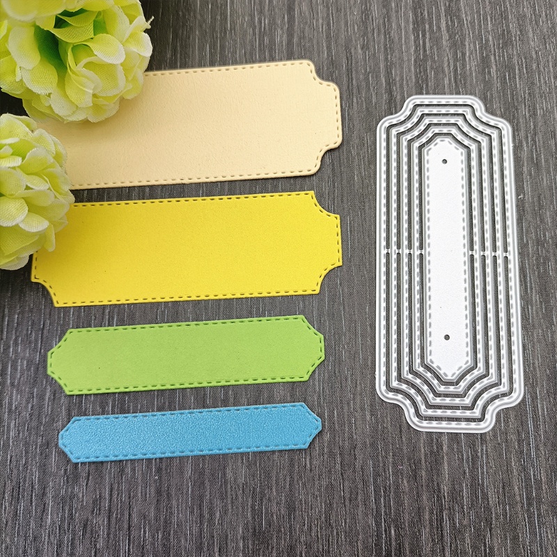 ✿ Tag khuôn cắt kim loại stencil diy scrapbooking album khuôn mẫu thẻ giấy