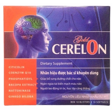 Viên bổ não Cerelon Gold (xanh đỏ) hộp 100 viên