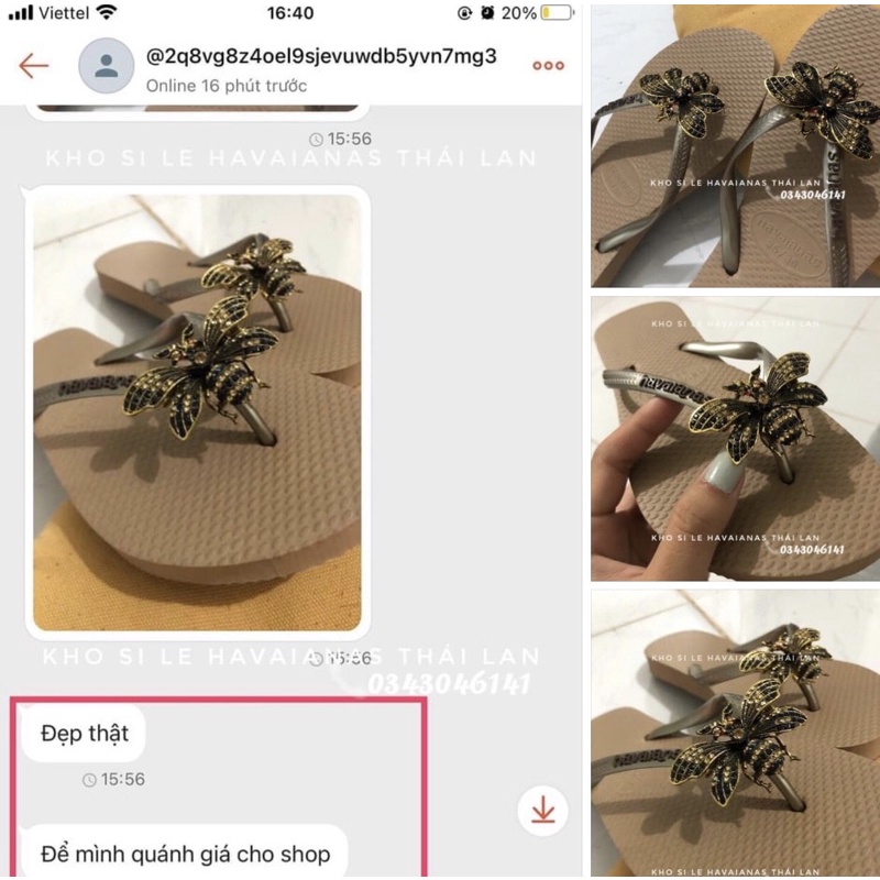 Dép Havaianas Nữ Gắn Charm