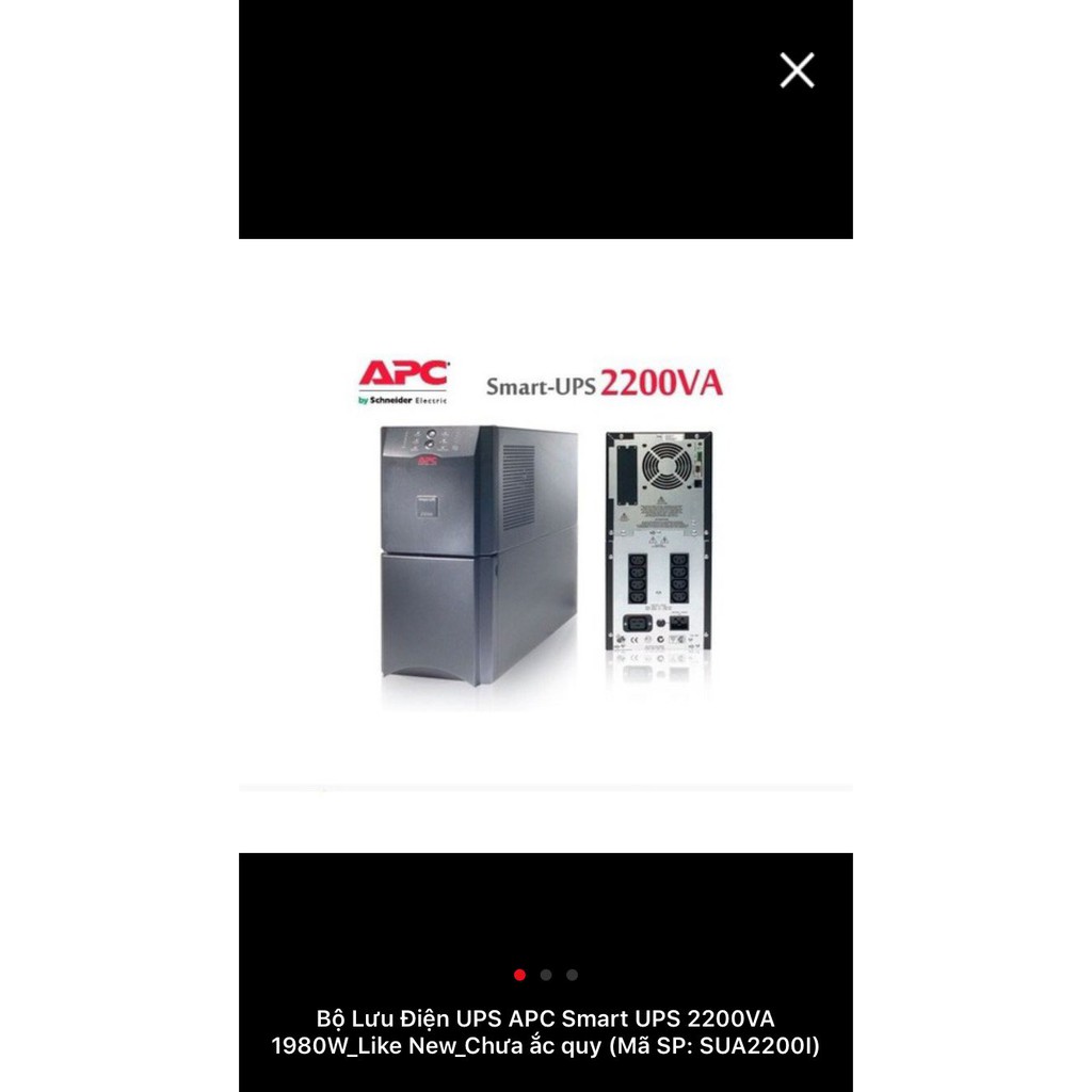 Bộ lưu điện UPS APC Smart 2000W Sin chuẩn mô tơ cửa cuốn