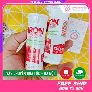 Tem CHEMIST Viên SẮT NGẬM bổ máu Iron Melts 50 viên - Xuất xứ Úc