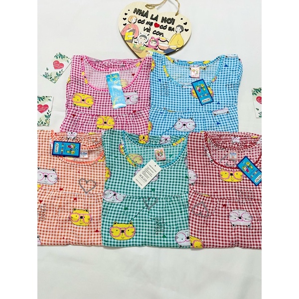 Size đại S-XL bộ lanh/tôn/Tole tay búp bé gái