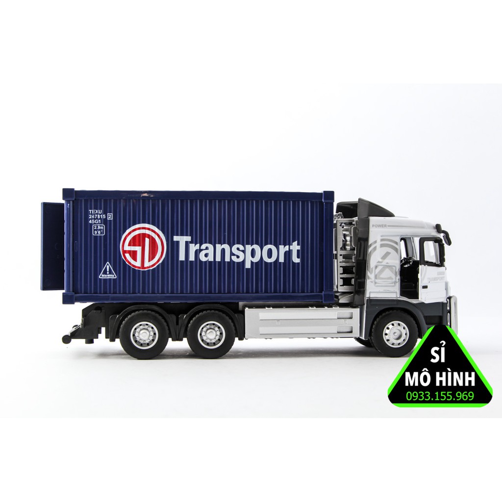 [ Sỉ Mô Hình ] Mô hình xe đầu kéo container thùng xanh