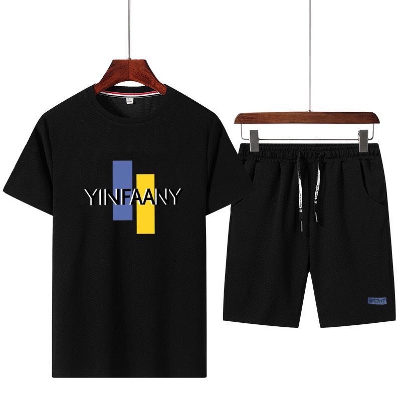Set Bộ 2 Món Quần Shorts + Áo Thun Nam Chất Vải Thun CB2_MAT171TH_MSH002THDEF6 (Futura + Trơn Logo Xanh)