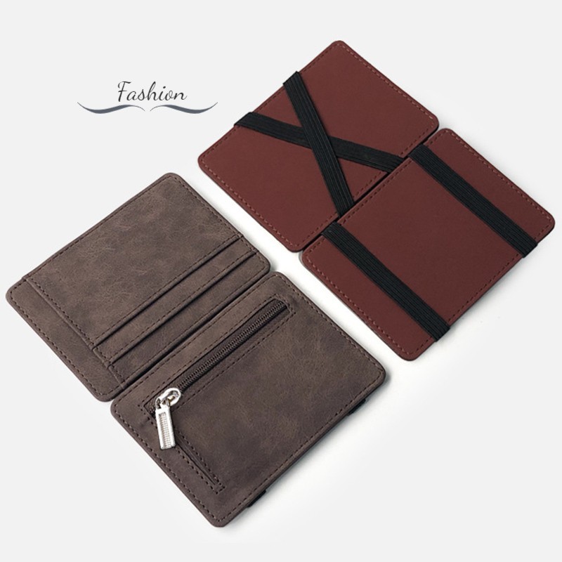 Ví tiền đựng thẻ màu trơn size nhỏ dành cho nam