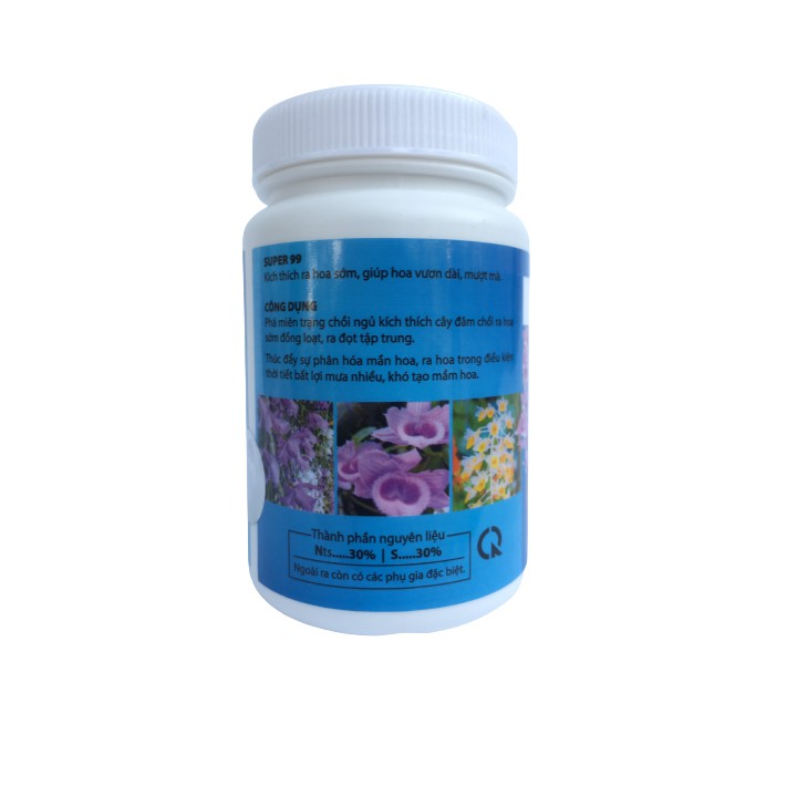 Phân bón vi lượng ra hoa nhanh đồng loạt siamb3 Super 99% Tám Ngọc lọ 100g