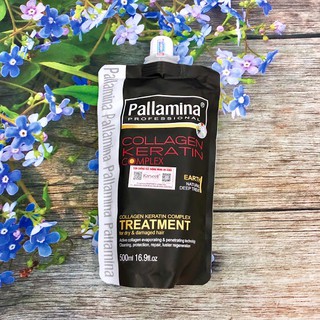 Kem hấp ủ tóc Pallamina Collagen Keratin Complex Treatment siêu mượt 500ml