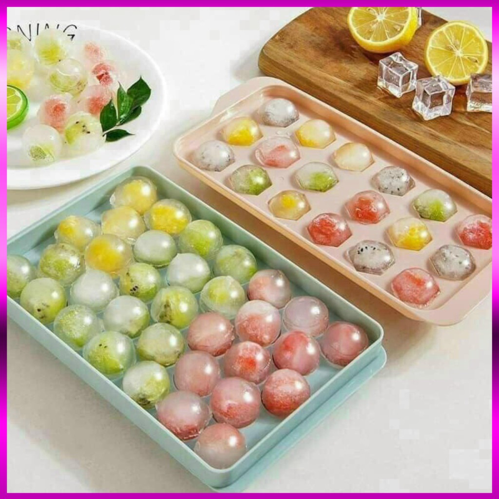 KHAY LÀM ĐÁ, LÀM THẠCH BI TRÒN THẾ HỆ MỚI LOẠI 33 VIÊN | BigBuy360 - bigbuy360.vn