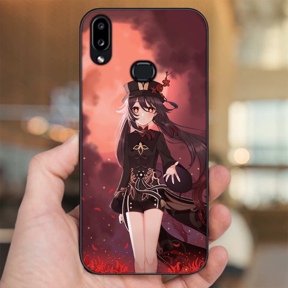 Ốp lưng Samsung A10S viền đen in hình Hutao Genshin Impact