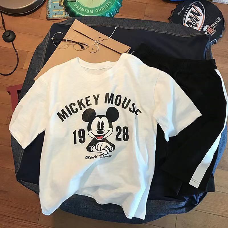 Áo Thun HIIXIIVI Tay Ngắn Dáng Rộng In Chuột Mickey Dễ Thương Thời Trang 2021 Cho Phụ Nữ