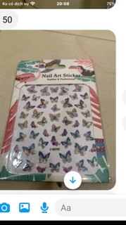Sticker bướm 3D gắn trang trí móng