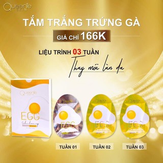 Tắm trắng trứng gà Queenie (Hộp 3 gói)